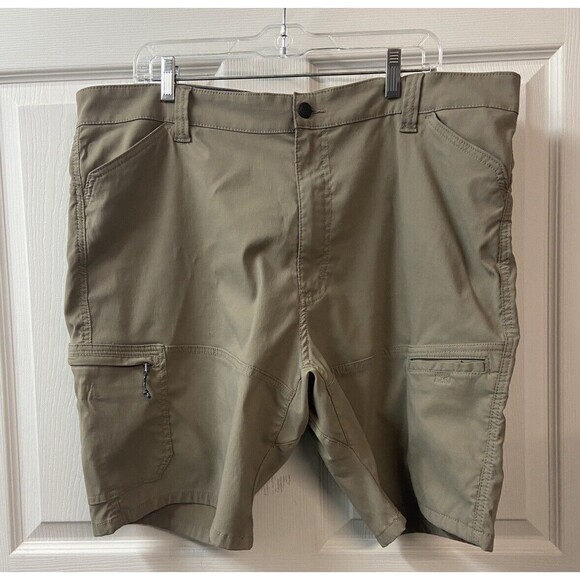 Prospective Flow Shorts Mens 42 Brown 10 inch Inseam Nylon Quick Dry Cargo - Picture 1 of 10